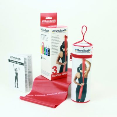 TheraBand® 250 cm v púzdre na zips- červená (stupeň 3)