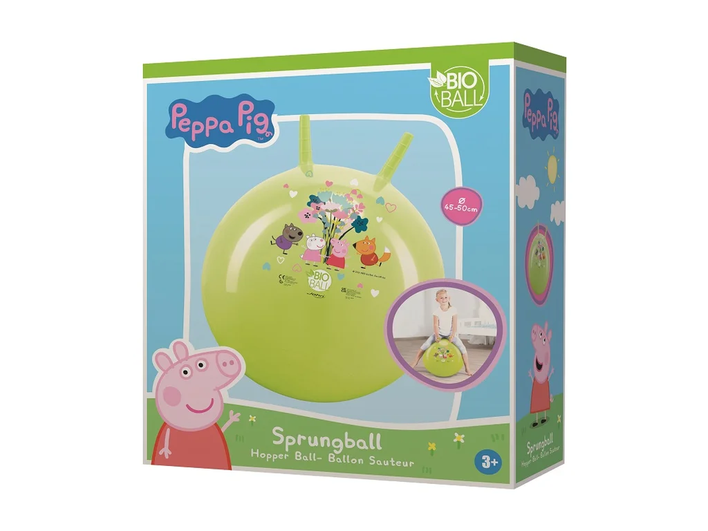 Skákacia lopta s úchytmi Peppa Pig 2 - GYMSPORT.sk