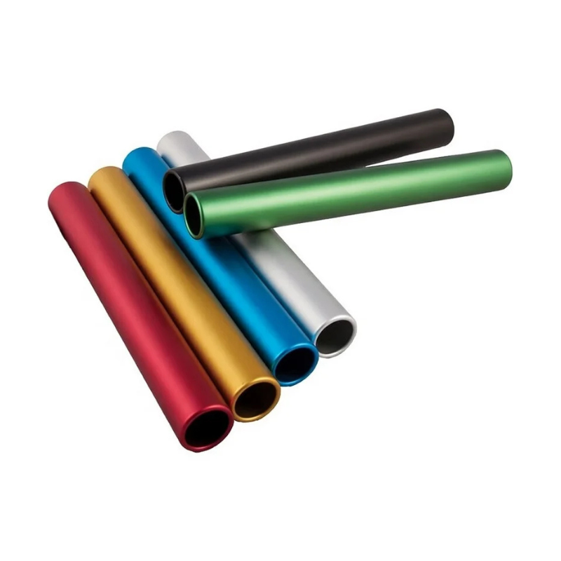 Štafetový kolík ALU senior - sada 6 ks 2 - GYMSPORT.sk Assorted color vinyl rolls arranged diagonally on a white background for crafts.